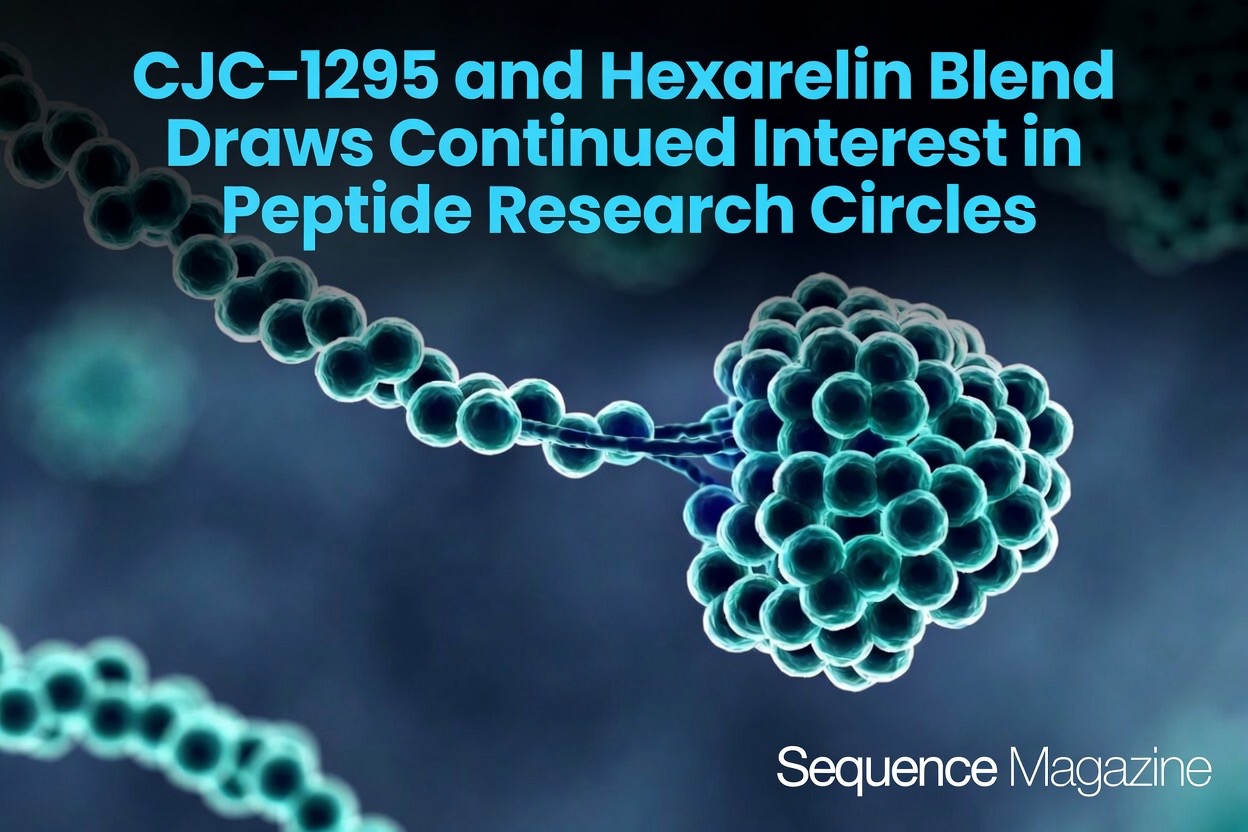 CJC-1295 and Hexarelin Blend Draws Continued Interest in Peptide Research Circles — editorial illustration